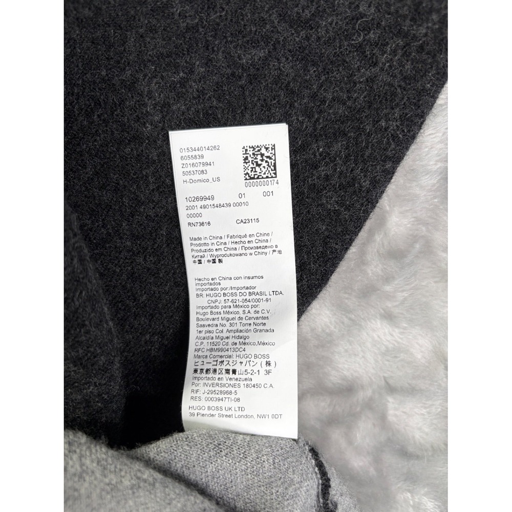 Boss Fleece Jacket H-Domico Mens 3XL Gray Full Zip Knit zippered pockets - Picture 5 of 7